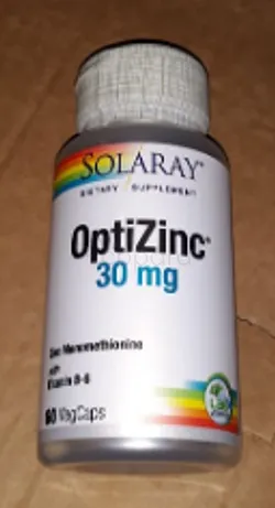SOLARAY OPTIZINC 30MG BOITE DE 60 CAPSULES