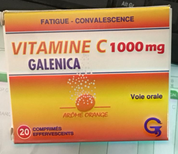 VITAMINE C GALENICA 1G BOITE DE 20 COMPRIMES EFFERVESCENTS