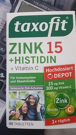 TAXOFIT ZINK 15 + HISTIDIN + VITAMINE C BOITE DE 40 COMPRIMES