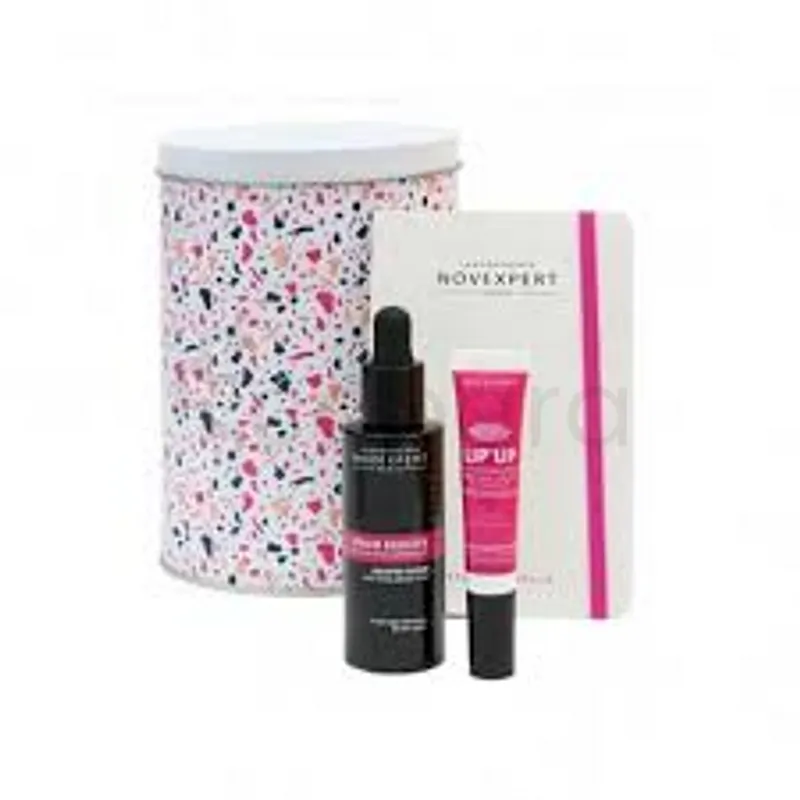 NOVEXPERT COFFRET ANNIVERSAIRE SERUM BOOSTER A L'ACIDE HYALURONIQUE 30ML + LIP'UP