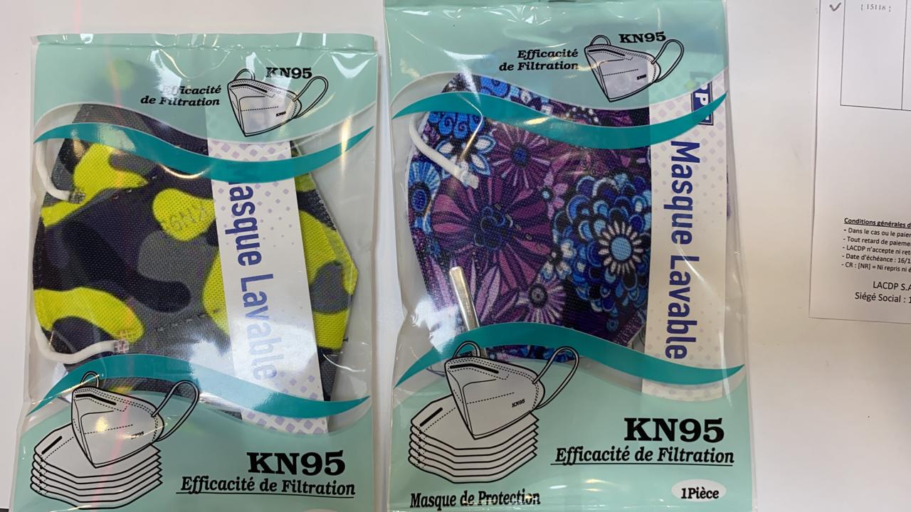 MASQUE KN95 LAVABLE MULTI-COULEURS
