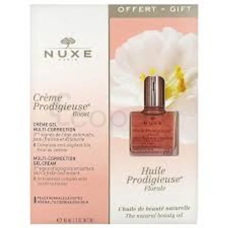 NUXE PACK CREME PRODIGIEUSE BOOST PEAUX NORMALES A SECHES 40ML + HUILE PRODIGIEUSE FLORALE 10ML OFFERTE