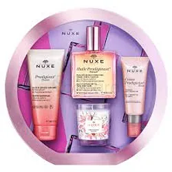 NUXE COFFRET NOEL 2020 HUILE PRODIGIEUSE FLORALE 100ML + CREME PRODIGIEUSE BOOST 40ML + GELEE DE DOUCHE PARFUMEE FLORALE 100ML + BOUGIE FLORALE