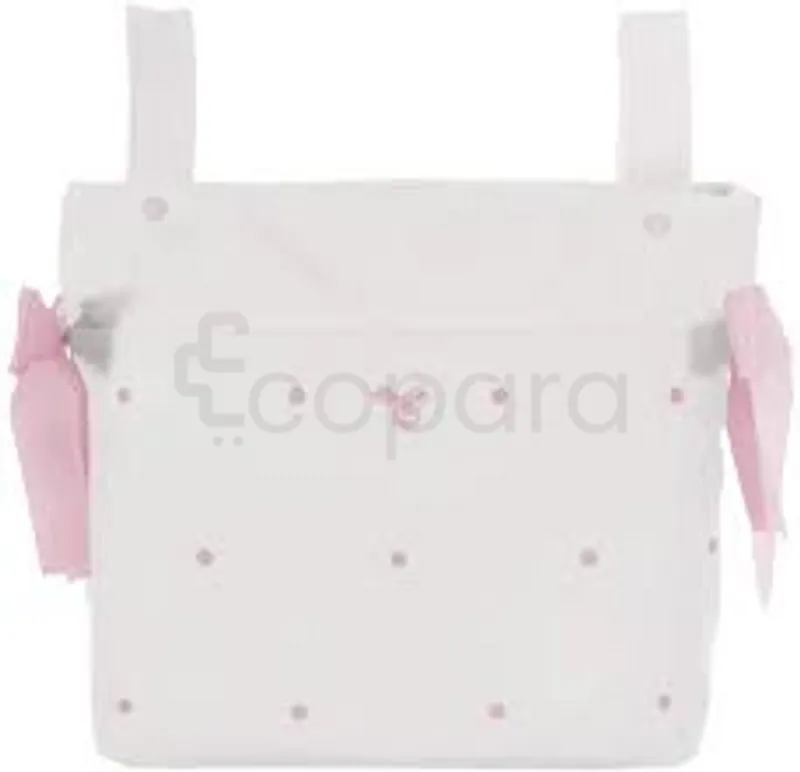 UZTURRE SAC A LANGER BEBE EN CUIR BLANC ET ROSE