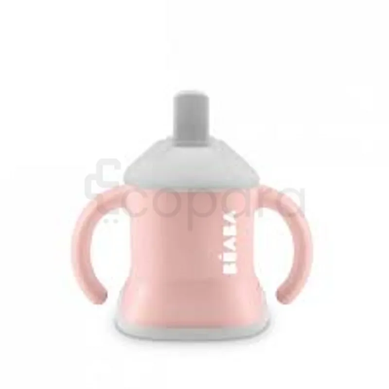 BEABA TASSE D'APPRENTISSAGE 3EN1 AVEC TETINE ROSE 150ML