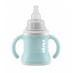 BEABA TASSE D'APPRENTISSAGE 3EN1 AVEC TETINE BLEU 150ML