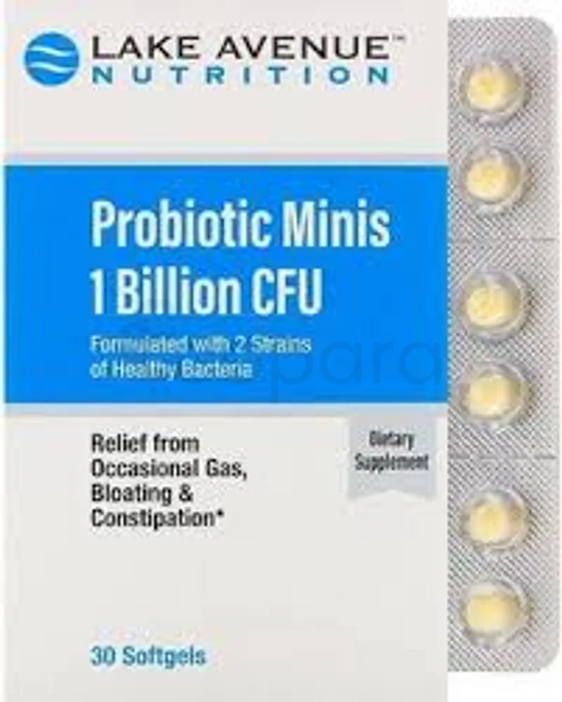 LAKE AVENUE NUTRITION PROBIOTIC MINIS 1 BILION CFU BOITE DE 30