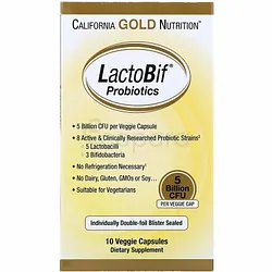 CALIFORNIA GOLD LACTOBIF PROBIOTICS BOITE DE 10 CAPSULES