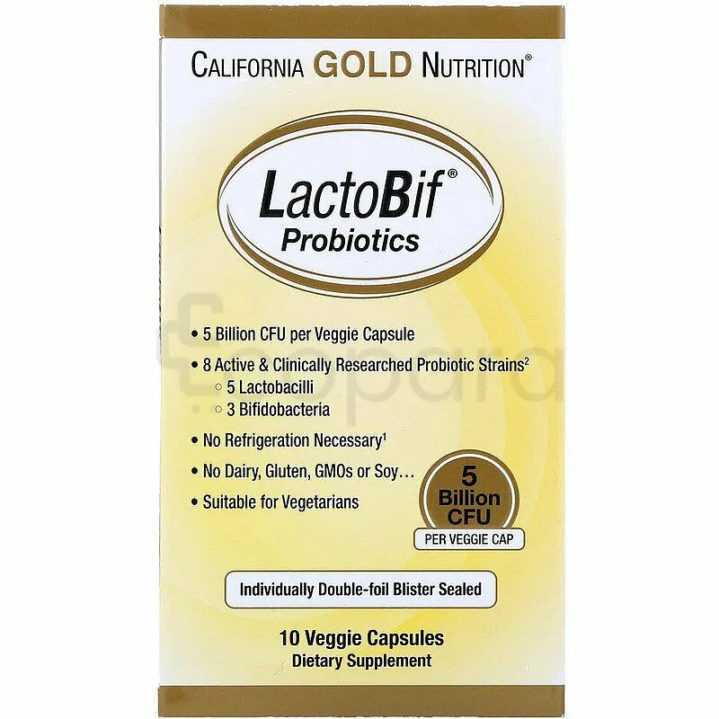 CALIFORNIA GOLD LACTOBIF PROBIOTICS BOITE DE 10 CAPSULES