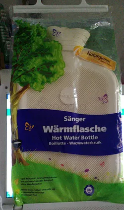 SANGER BOUILLOTTE WARMFLASCHE HOT WATER BOTTLE BLANCHE REFERENCE 13610
