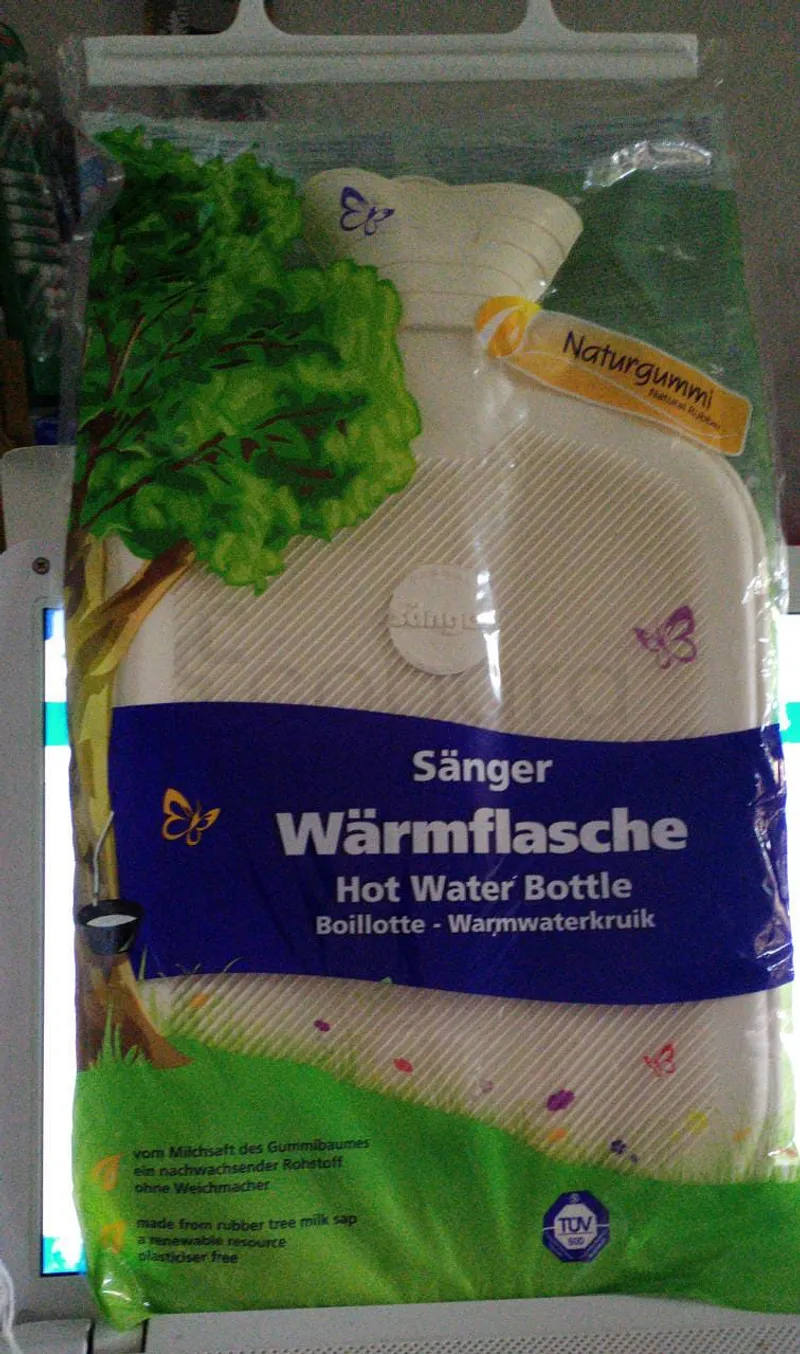 SANGER BOUILLOTTE WARMFLASCHE HOT WATER BOTTLE BLANCHE REFERENCE 13610