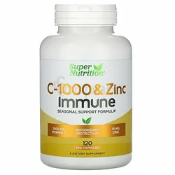 SUPER NUTRITION C-1000 & ZINC IMMUNE BOITE DE 120