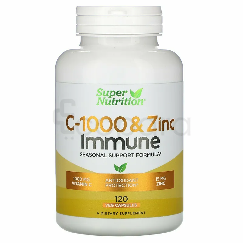 SUPER NUTRITION C-1000 & ZINC IMMUNE BOITE DE 120