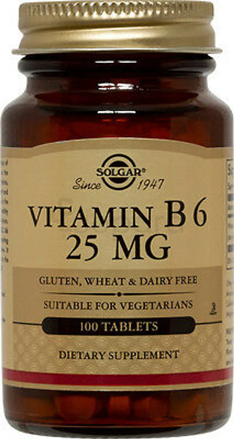 SOLGAR VITAMIN B6 25MG BOITE DE 100 COMPRIMES