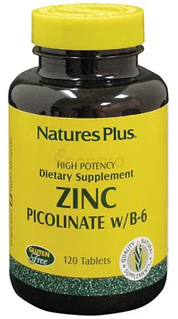 NATURES PLUS ZINC PICOLINATE W/B6 BOITE DE 120 COMPRIMES
