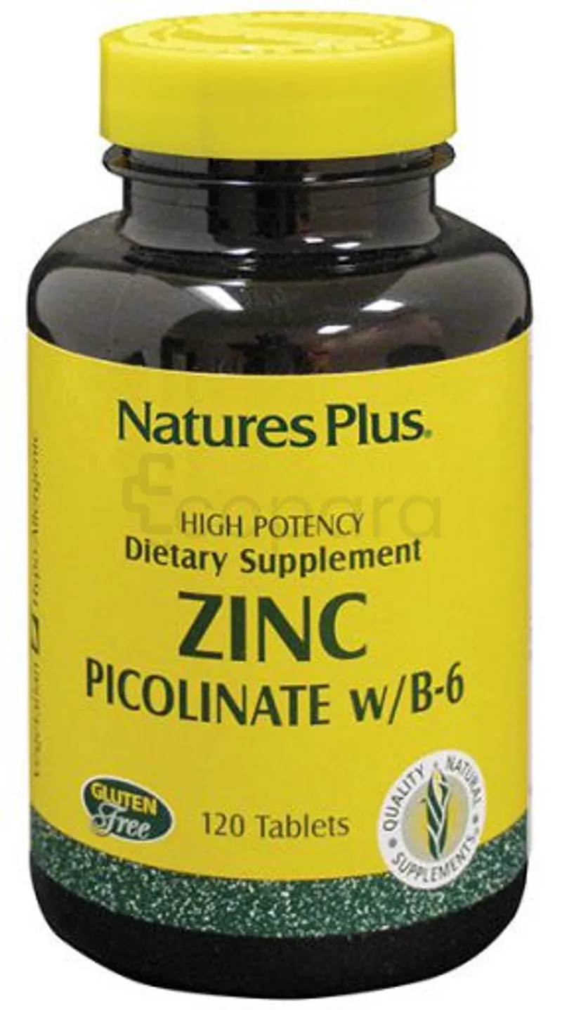 NATURES PLUS ZINC PICOLINATE W/B6 BOITE DE 120 COMPRIMES