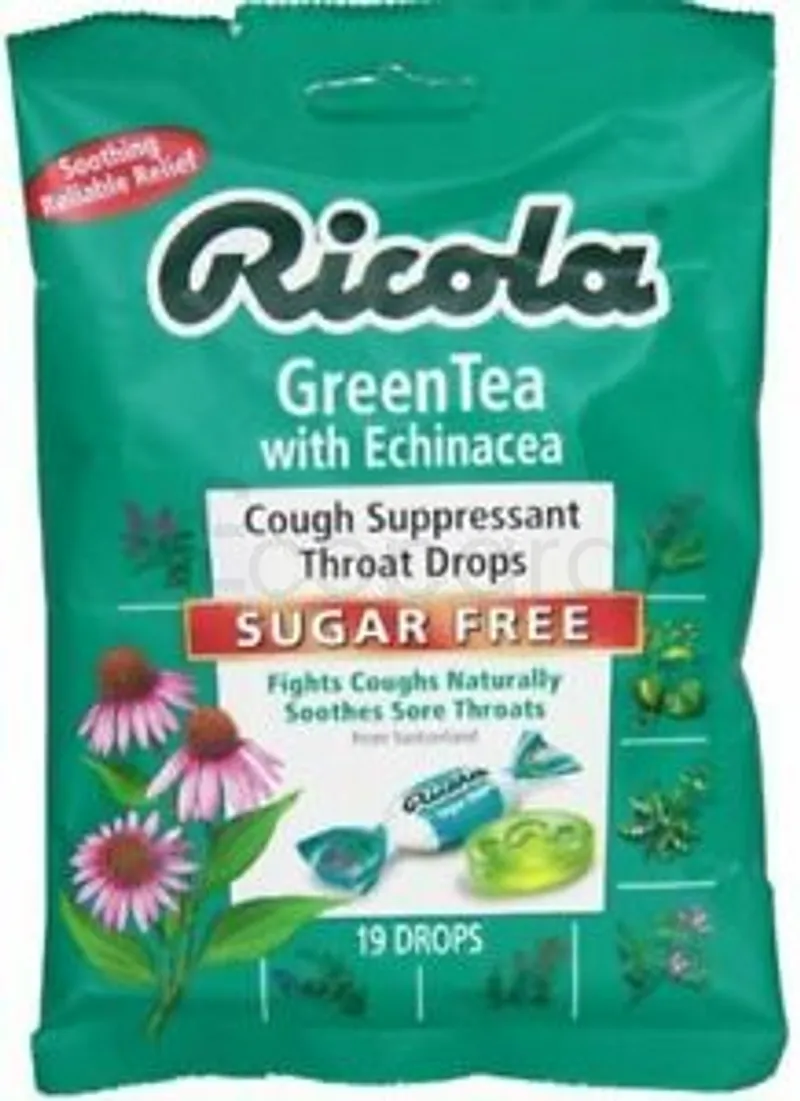 RICOLA GREEN TEA SUGAR FREE BOITE DE 19