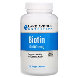 LAKE AVENUE NUTRITION BIOTIN 10000MG BOITE DE 120 CAPSULES