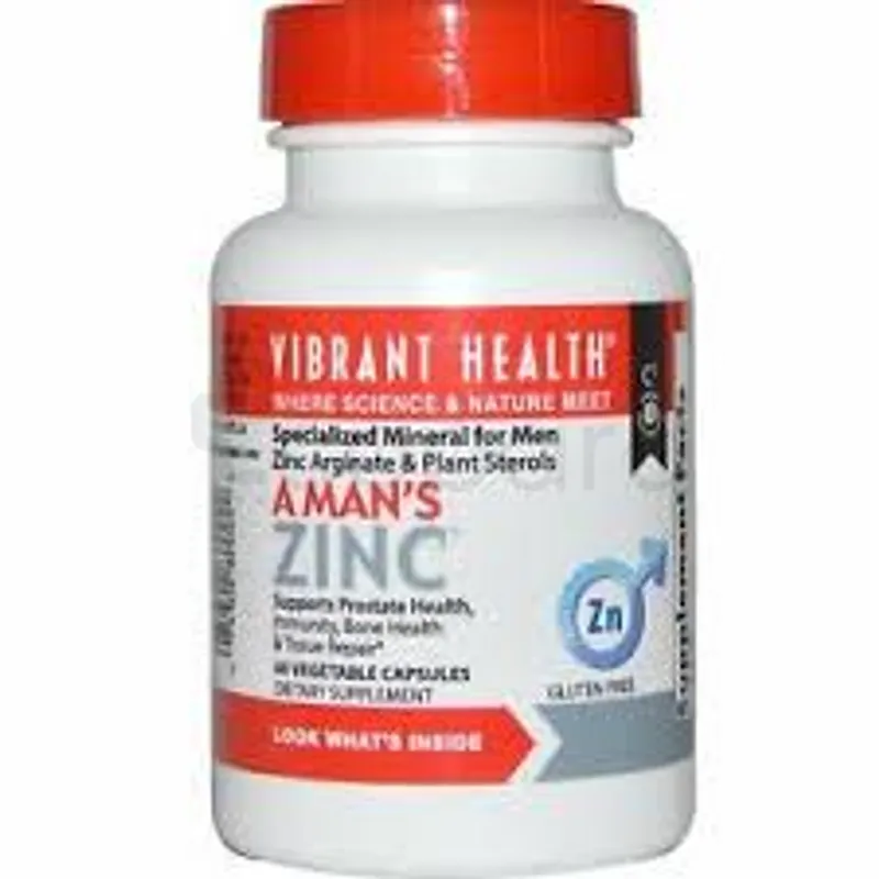 VIBRANT HEALTH AMAN'S ZINC BOITE DE 60 CAPSULES