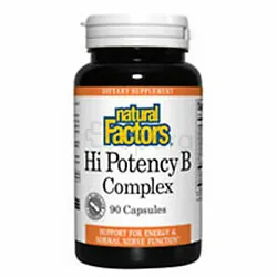 NATURAL FACTORS HI POTENCY B COMPLEX 50MG BOITE DE 90 CAPSULES