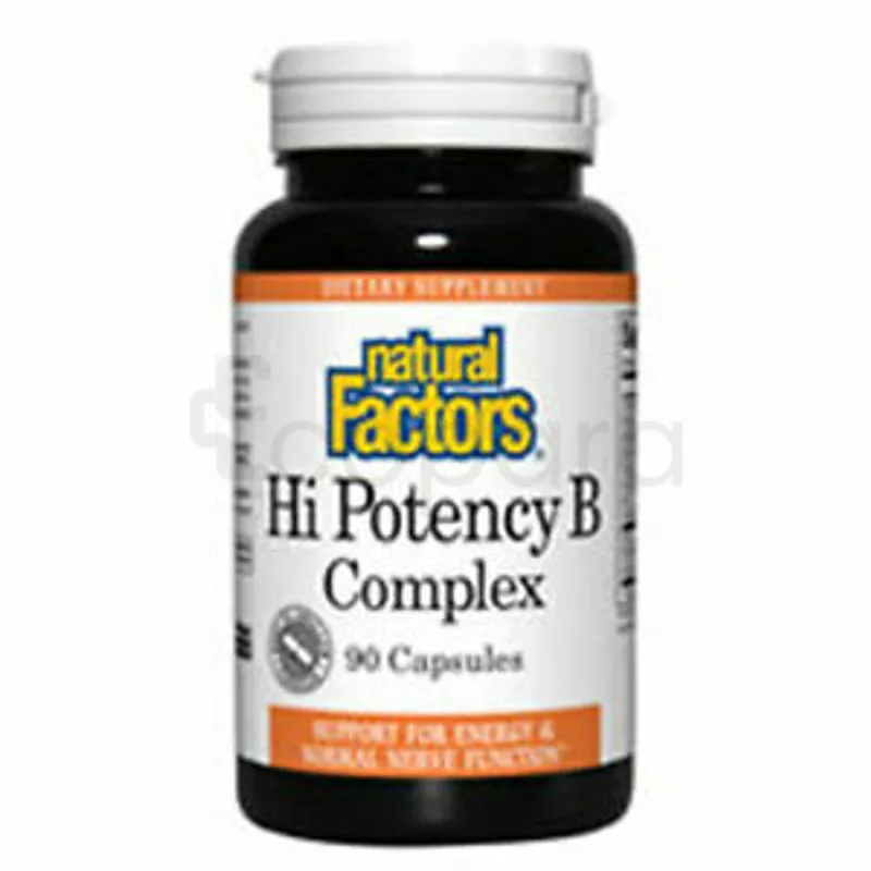 NATURAL FACTORS HI POTENCY B COMPLEX 50MG BOITE DE 90 CAPSULES