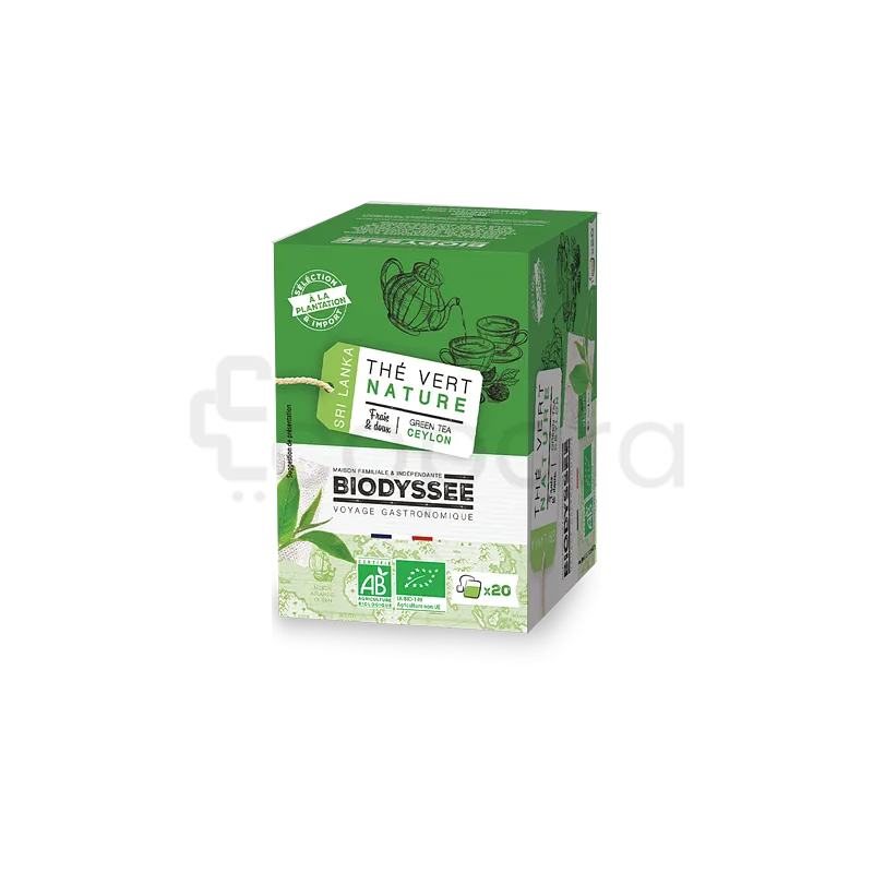 BIODYSSEE THE VERT NATURE DE CEYLON BOITE DE 20 SACHETS