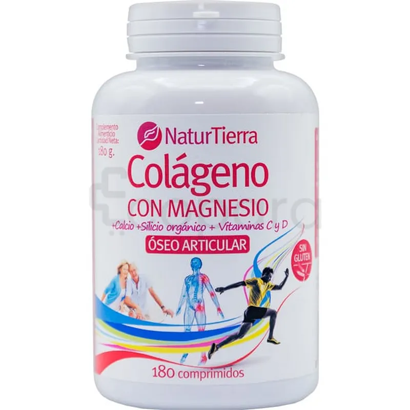 NATURTIERRA COLAGENO CON MAGNESIO COLLAGENE BOITE DE 180 COMPRIMES