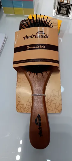 ANDROMEDE BROSSE A CHEVEUX EN BOIS MARRON
