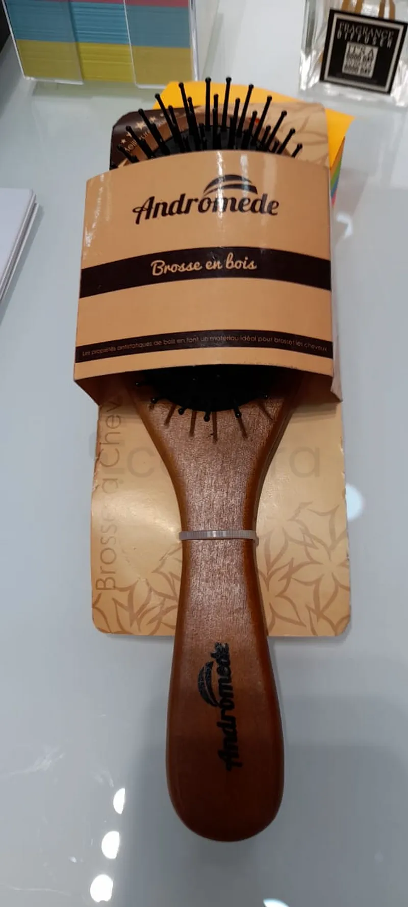 ANDROMEDE BROSSE A CHEVEUX EN BOIS MARRON