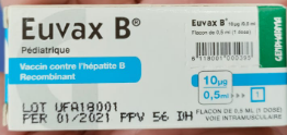 EUVAX B 10µG/0.5ML BOITE DE 1 VACCIN