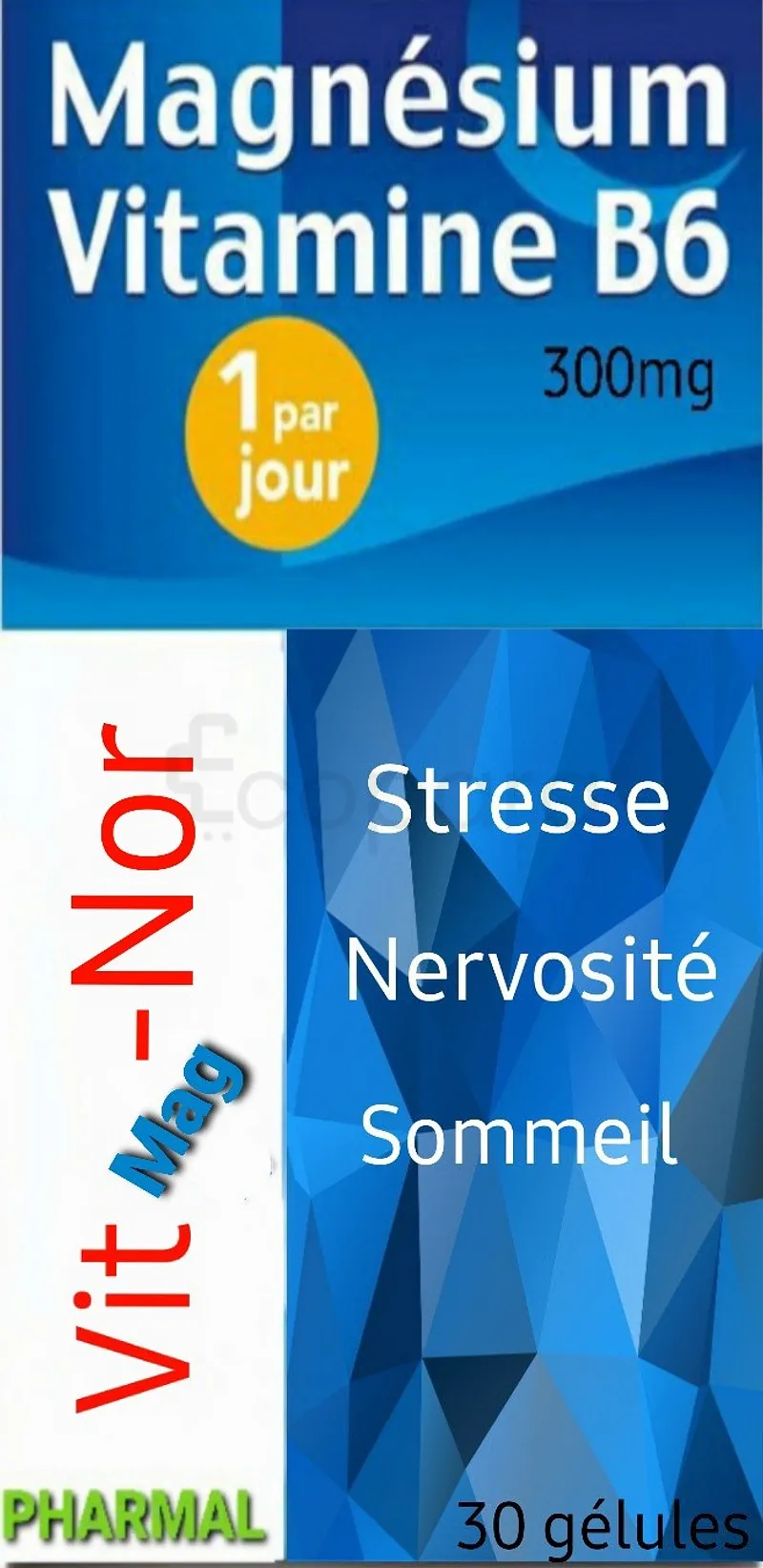 PHARMAL VITMAG-NOR MAGNESIUM VITAMINE B6 BOITE DE 30 GELULES