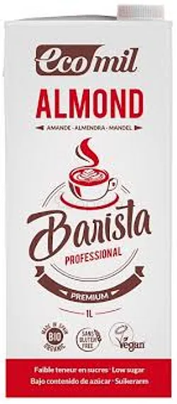 ECOMIL ALMOND BARISTA AMANDE LOW SUGAR SUCRE REDUIT 1L