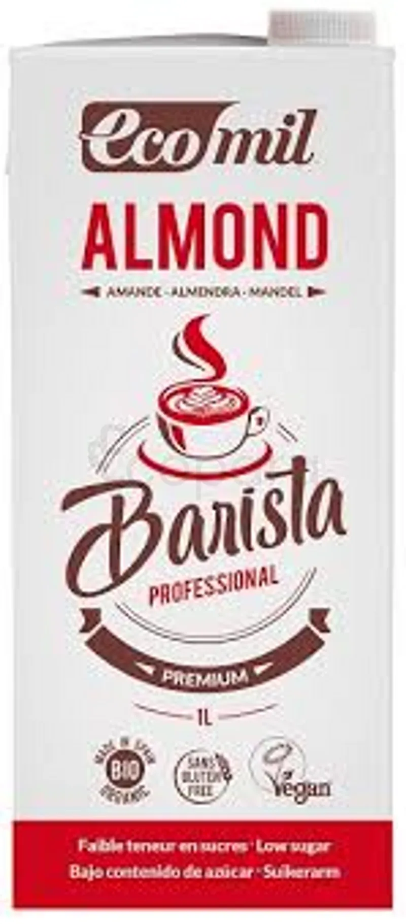 ECOMIL ALMOND BARISTA AMANDE LOW SUGAR SUCRE REDUIT 1L