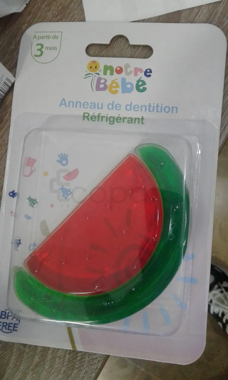 NOTRE BEBE ANNEAU DE DENTITION PASTEQUE REFERENCE BD253E