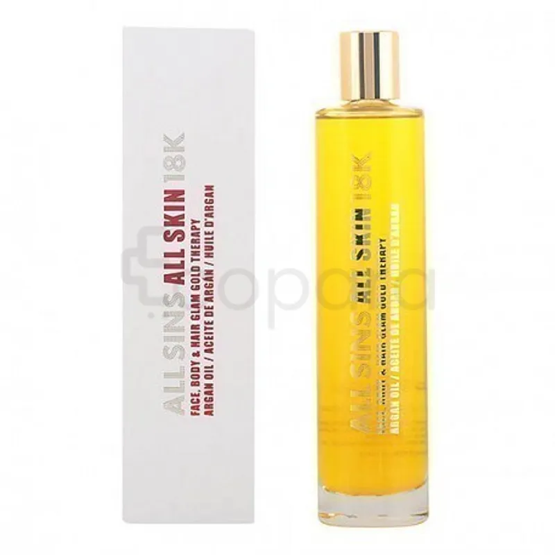 ALL SINS ALL SKIN 18K HUILE D'ARGAN BODY & HAIR GLAM GOLD THERAPY 100ML
