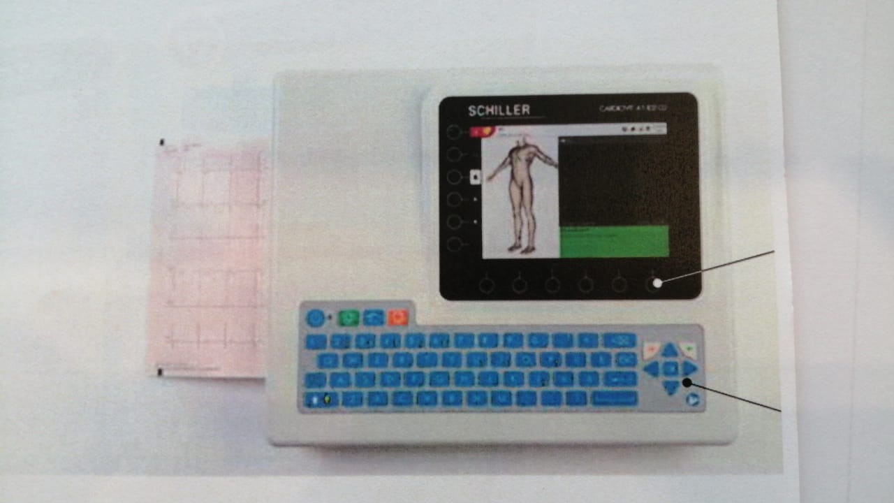 ELECTROCARDIOGRAMME 6-12 PISTES AT 102 G2 SCHILLER AVEC INTERPRETATION