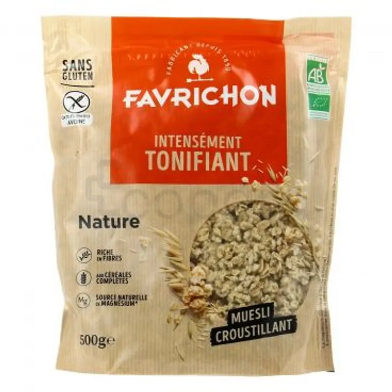 FAVRICHON MUSELI CROUSTILLANT TONIFIANT SANS GLUTEN 500G