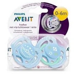 AVENT SUCETTE 0-6MOIS GARCON BOITE DE 2 REFERENCE SCF172/01