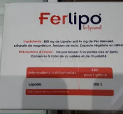 FERLIPO FER LIPOSOMAL BOITE DE 30 GELULES