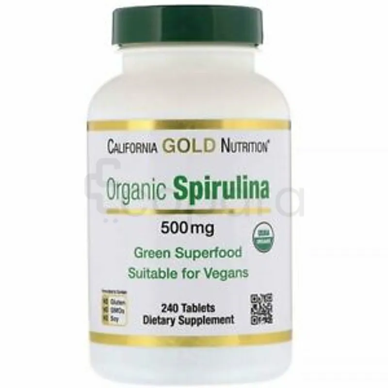 CALIFORNIA GOLD NUTRITION ORGANIC SPIRULINA 500MG BOITE DE 240 COMPRIMES