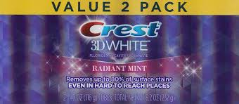 CREST PACK 3D WHITE DENTIFRICE 4.1OZ BOITE DE 2