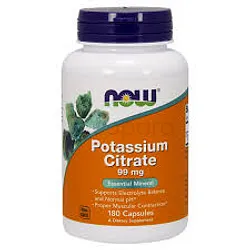POTASSIUM CITRATE 99MG BOITE DE 180 CAPSULES