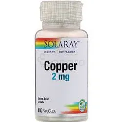 SOLARAY COPPER 2MG BOITE DE 100 CAPSULES