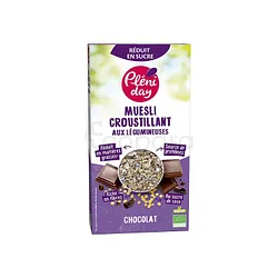 PLENIDAY MUESLI CROUSTILLANT AUX LEGUMINEUSES CHOCOLAT 350G