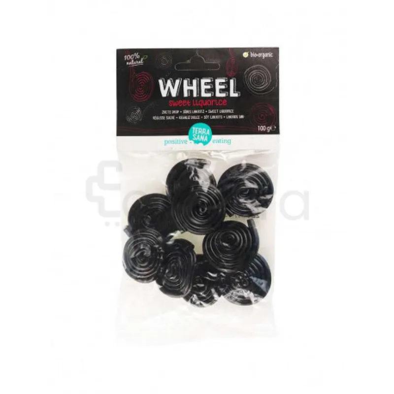 VEGAN WHEEL SWEET LIQUORICE 100G