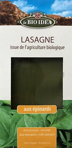 LA BIO IDEA LASAGNE AUX EPINARDS 250G