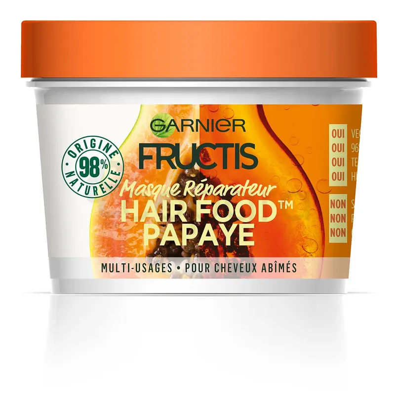 GARNIER HAIRFOOD PAPAYE MASQUE MULTI-USAGES CHEVEUX ABIMES 390ML