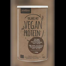 PURASANA PROTEINES VEGETALES POIS RIZ TOURNESOL CHANVRE POTIRON CHOCOLAT 400G REFERENCE PROTPM05