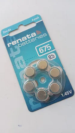 RENATA BATTERIES NUMERO 675 BOITE DE 6