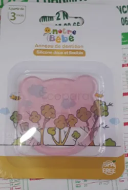 NOTRE BEBE ANNEAU DE DENTITION ULTRA DOUX OURS ROSE REFERENCE BD253E